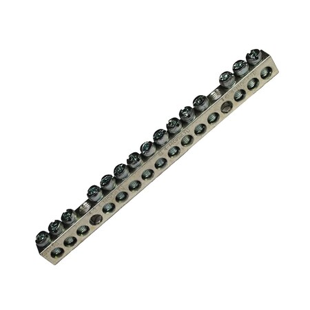 Burndy Aluminum Neutral Bar, K15P4CAG1 K15P4CAG1